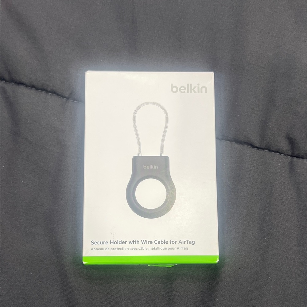 Belkin Secure Holder with Wire Cable for AirTag - Black